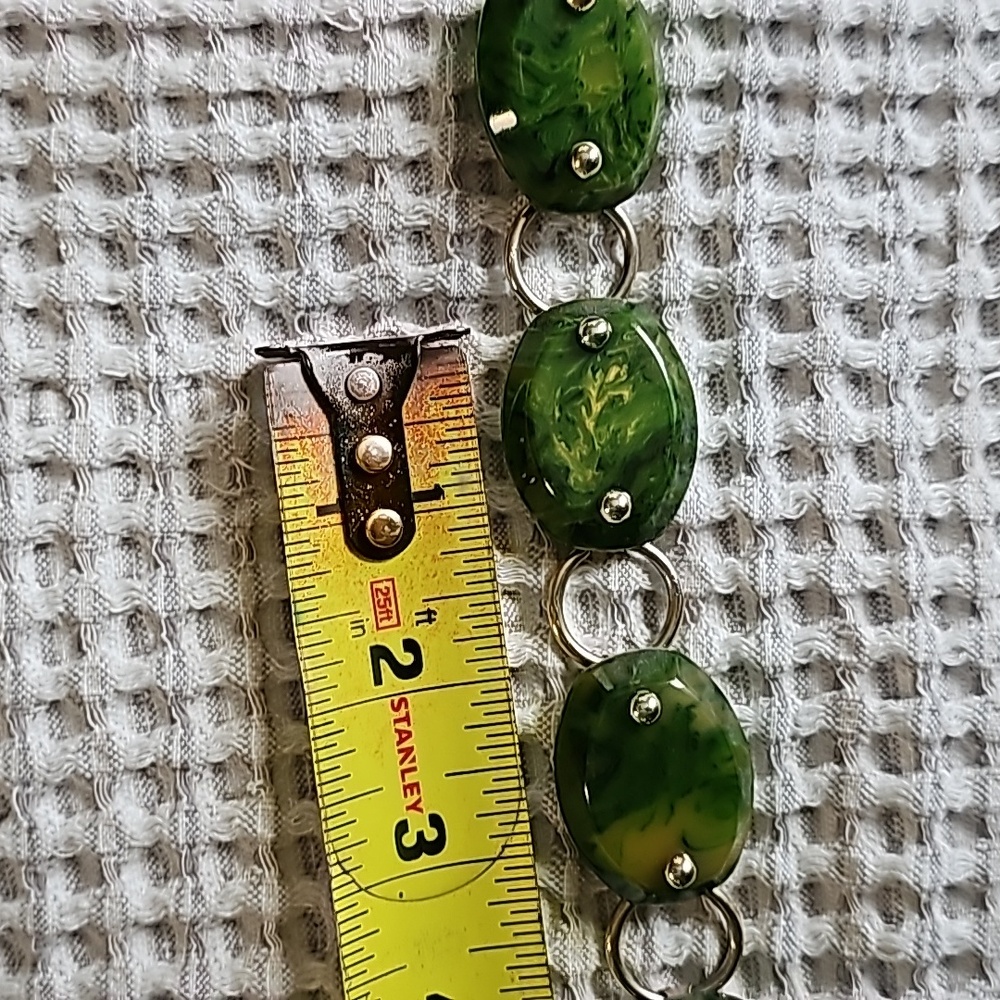 Christian Dior green link belt. Pristine vintage piece - Picture 5 of 8